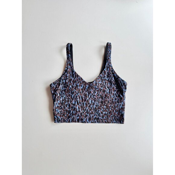 LULULEMON Align Tank Leopard Camo Blue Nile Multi Nulu V-Neck Top, Size 12 - Picture 4 of 16